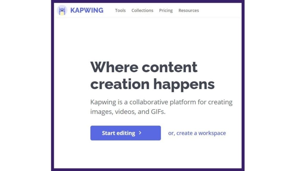Kapwing - video creation tool for Instagram