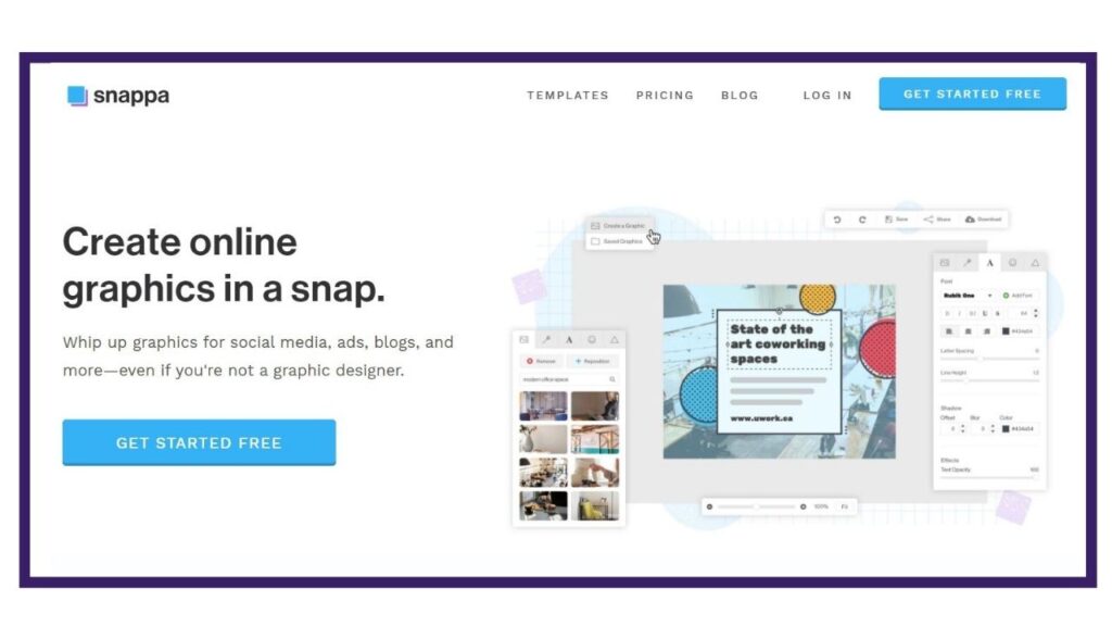 Snappa - content creation tool for Instagram